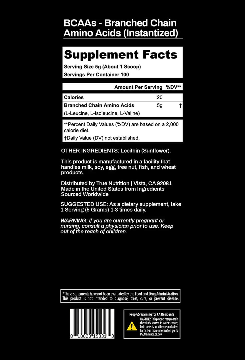 BCAA's – Branched Chain Amino Acids – Instantized - Image 3
