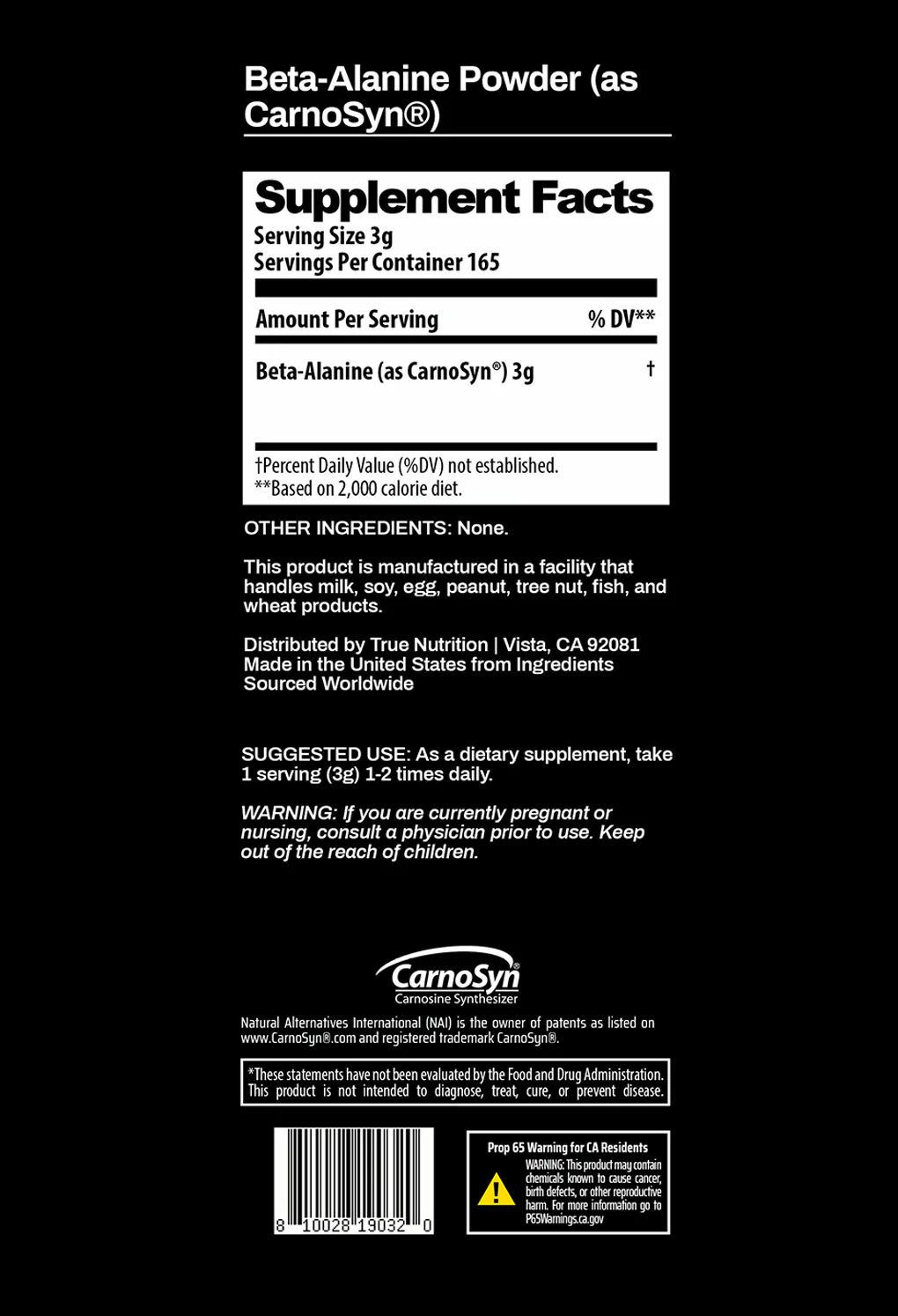 Beta-Alanine Powder (as CarnoSyn®) - Image 3